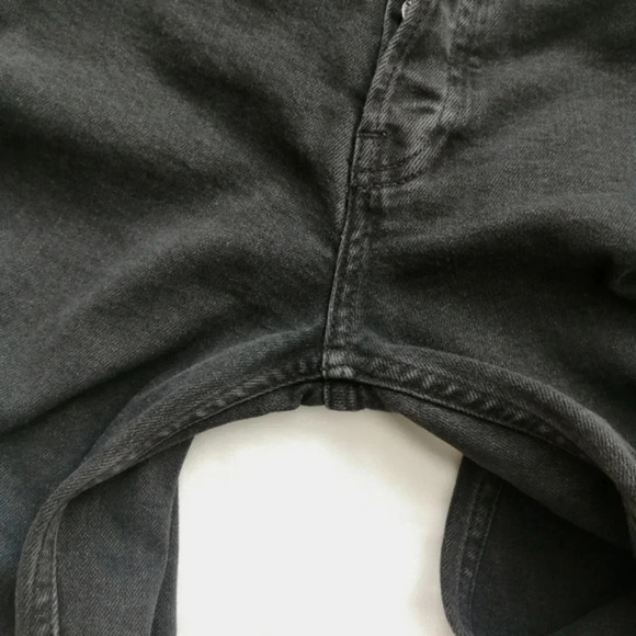 Re/Done 70s Stove Pipe Jeans High Rise Straight Leg in Faded Black 27 (4) - Picture 11 of 16